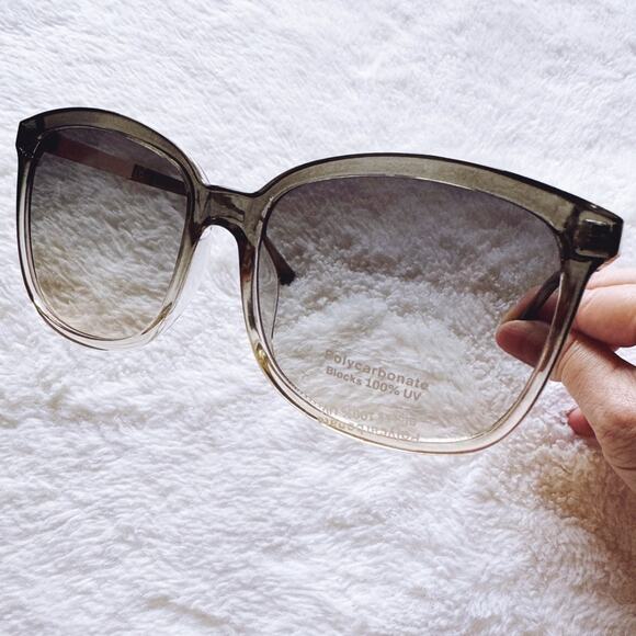 Joanne Clear Gray Square Sunglasses - Picture 3 of 12